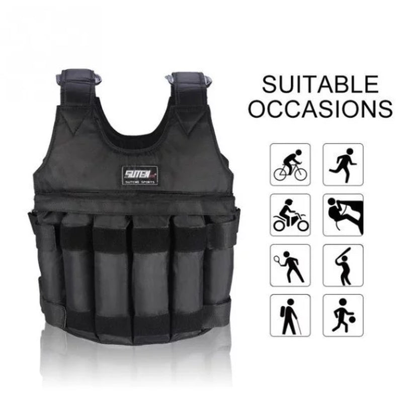 Weighted Vest for Men Workout - Adjustable Weight Vests 20Lbs/ 30Lbs/ 40Lbs/ 50Lbs/ 100Lbs Max Loading 110Lbs Workout Equipment