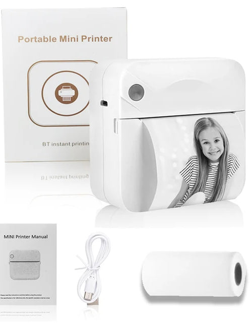 Load image into Gallery viewer, Mini Thermal Printer Simplicity Portable Printer Printing Study Notes Self-Adhesive Label Bluetooth App Multiple Fonts
