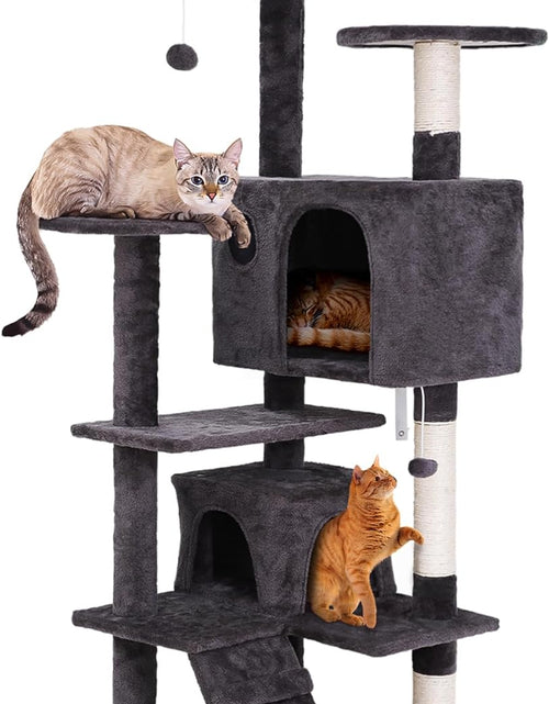 Load image into Gallery viewer, 54In Cat Tree Tower for Indoor Cats Multi-Level Cat Condo Cat Bed Furniture with Scratching Post Kittens Activity Center
