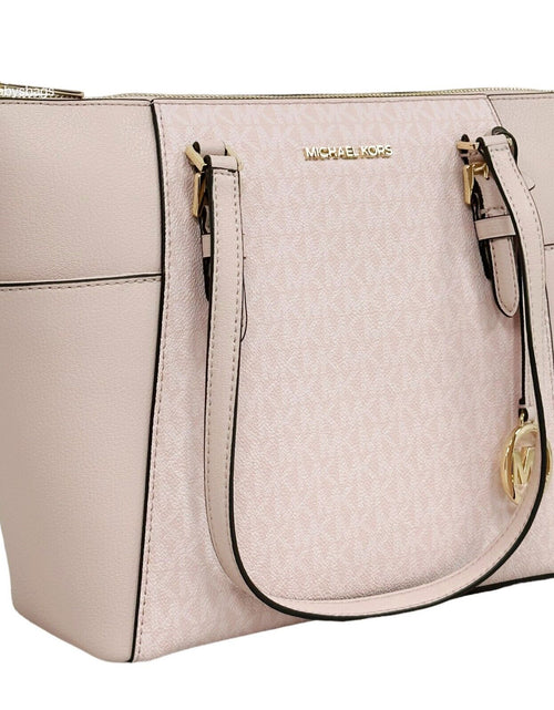 Load image into Gallery viewer, Michael Kors Charlotte Top Zip Tote MK Signature Shoulder Bag
