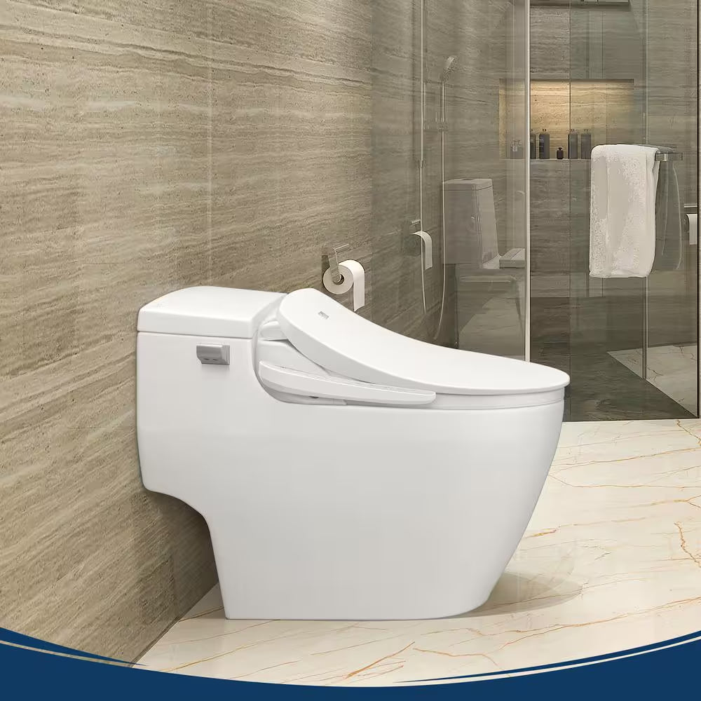 HD-7000 Electric Bidet Seat for round Toilets in White with Fusion Heating Technology