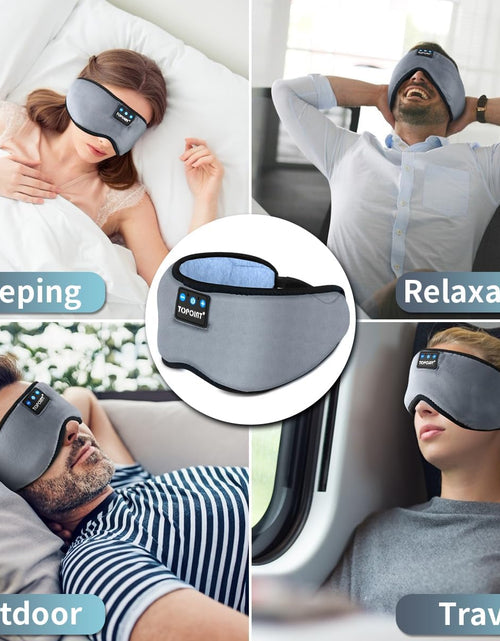 Load image into Gallery viewer, Bluetooth Sleep Eye Mask Wireless Headphones, Sleeping Eye Cover Travel Music Headsets with Microphone Handsfree, Sleep Headphones for Side Sleepers Men Women
