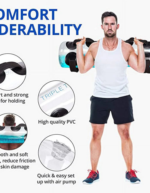 Load image into Gallery viewer, Fitness Aqua Bag, Adjustable Water Weight Bag with Upgraded Air Pump 45LBS Portable Aqua Training Bag Instead of Sand Bag Training Fitness Equipment for Workout Weights Training Balance
