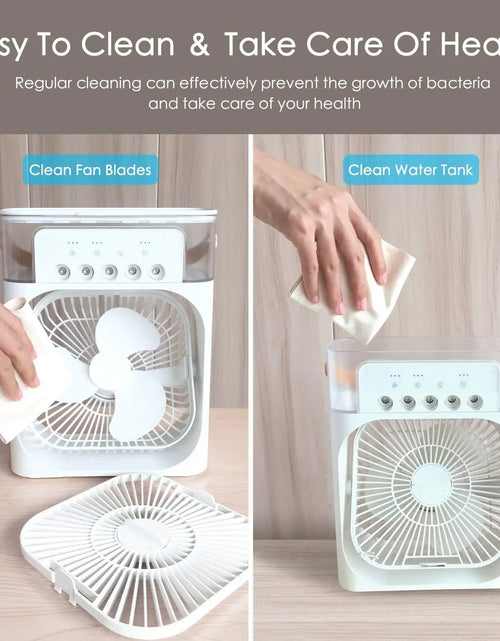 Load image into Gallery viewer, Portable Humidifier Fan Air Conditioner Household Small Air Cooler Hydrocooling Portable Air Adjustment for Office 3 Speed Fan
