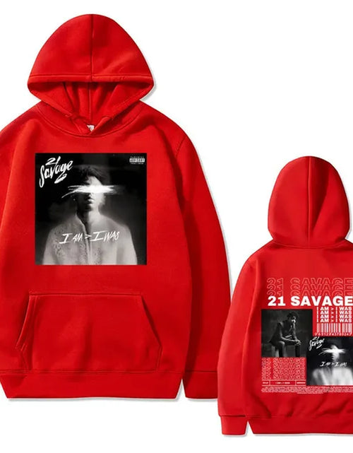 Load image into Gallery viewer, Rapper 21 Savage I Am I Was Music Album Graphics Hoodie Men Hip Hop Vintage Oversized Sweatshirts Male Fleece Hoodies Streetwear
