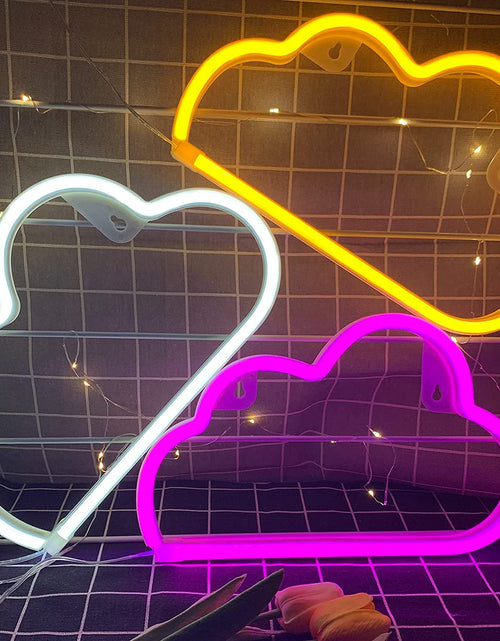 Load image into Gallery viewer, Cloud Neon Signs, LED Cloud Neon Light for Wall Decor, Battery or USB Powered Cloud Sign Shaped Decoration Wall Lights for Bedroom Aesthetic Teen Girl Kid Room Christmas Birthday Wedding Party White
