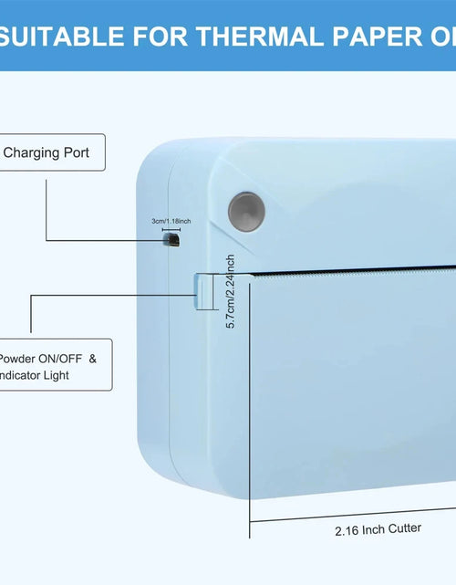 Load image into Gallery viewer, Mini Thermal Printer Simplicity Portable Printer Printing Study Notes Self-Adhesive Label Bluetooth App Multiple Fonts
