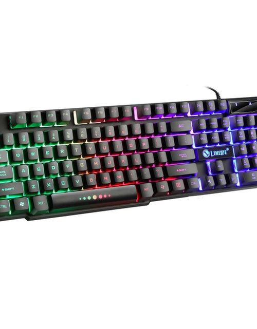 Load image into Gallery viewer, USB Wired Gaming Keyboard Mouse Combos PC Rainbow Colorful LED Backlit Gaming Mouse and Keyboard Set Kit for Home Office Gamer
