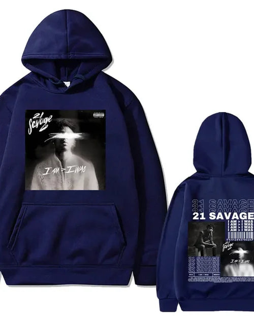 Load image into Gallery viewer, Rapper 21 Savage I Am I Was Music Album Graphics Hoodie Men Hip Hop Vintage Oversized Sweatshirts Male Fleece Hoodies Streetwear
