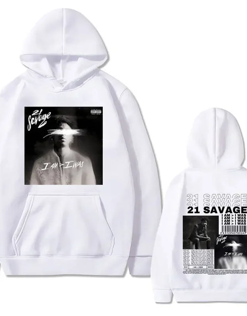 Load image into Gallery viewer, Rapper 21 Savage I Am I Was Music Album Graphics Hoodie Men Hip Hop Vintage Oversized Sweatshirts Male Fleece Hoodies Streetwear
