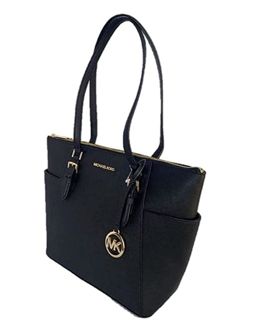 Load image into Gallery viewer, Michael Kors Charlotte Top Zip Tote MK Signature Shoulder Bag
