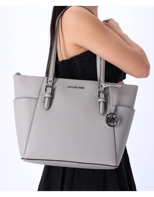 Load image into Gallery viewer, Michael Kors Charlotte Top Zip Tote MK Signature Shoulder Bag
