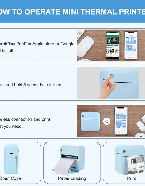 Load image into Gallery viewer, Mini Thermal Printer Simplicity Portable Printer Printing Study Notes Self-Adhesive Label Bluetooth App Multiple Fonts
