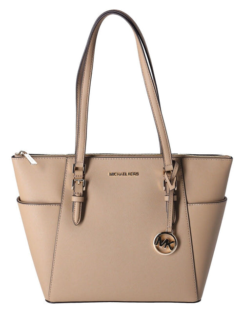 Load image into Gallery viewer, Michael Kors Charlotte Top Zip Tote MK Signature Shoulder Bag
