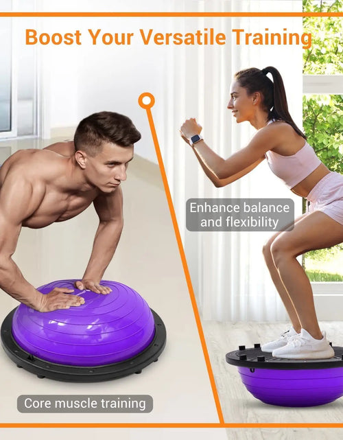 Load image into Gallery viewer, Sportneer Half Balance Ball Balance Board with Resistance Bands Balance Trainer
