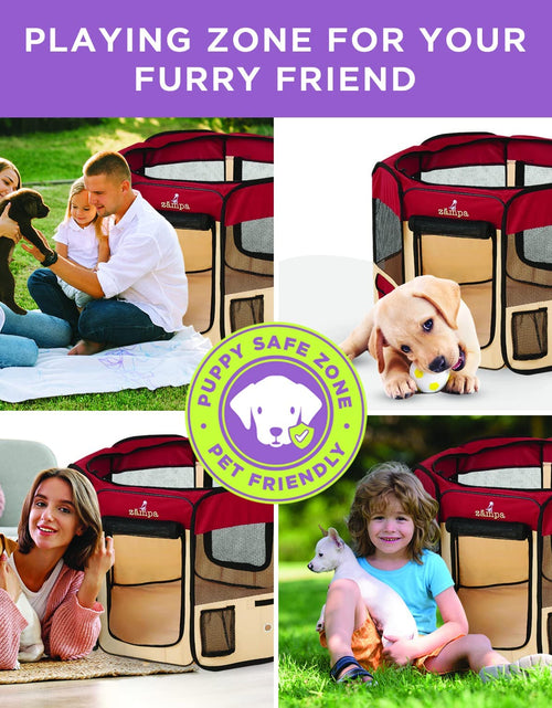 Load image into Gallery viewer, Portable Foldable Pet Playpen Exercise Pen Kennel + Carrying Case for Larges Dogs Small Puppies/Cats | Indoor/Outdoor Use | Water Resistant
