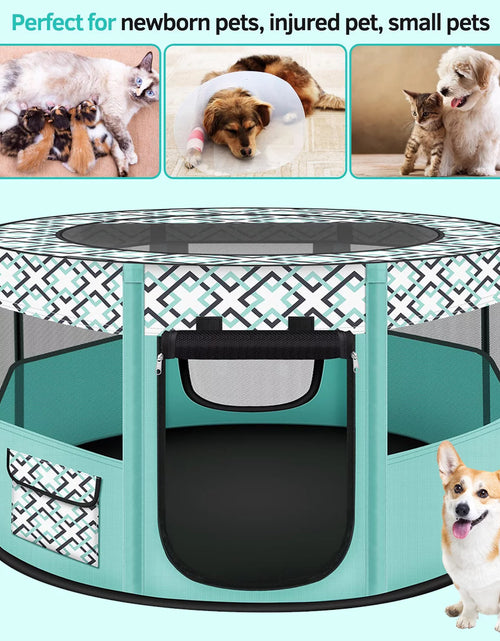 Load image into Gallery viewer, Large Pet Playpen, 44&quot; Diameter 24&quot; Height Dog Playpen, Heavy Duty Portable Exercise Pen Tent for Dog, Cat, Rabbit, Foldable Indoor Outdoor Travel Use, Come with Carrying Case
