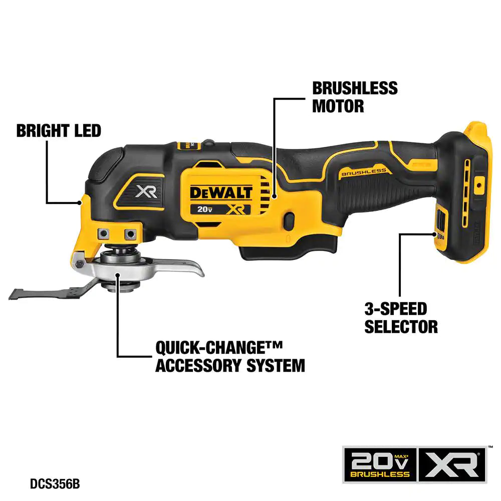 20V MAX Lithium-Ion Cordless 5 Tool Combo Kit with (2) 20V 4.0Ah Battery, (1) 20V 2.0Ah Battery, and Charger