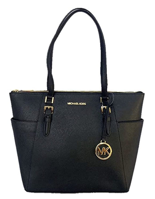 Load image into Gallery viewer, Michael Kors Charlotte Top Zip Tote MK Signature Shoulder Bag
