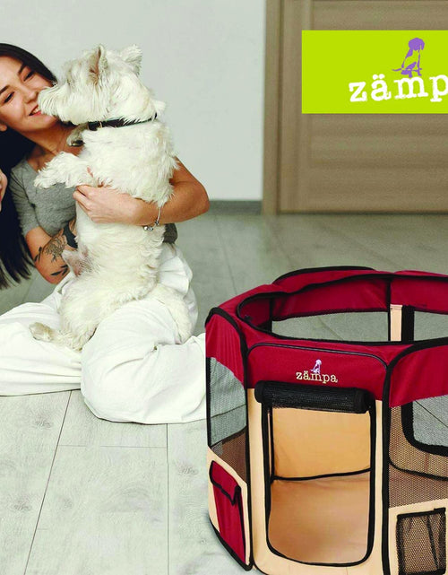 Load image into Gallery viewer, Portable Foldable Pet Playpen Exercise Pen Kennel + Carrying Case for Larges Dogs Small Puppies/Cats | Indoor/Outdoor Use | Water Resistant
