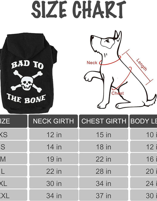 Load image into Gallery viewer, Bad to the Bone Printed Skull Cat Fleece Sweatshirt Dog Hoodies
